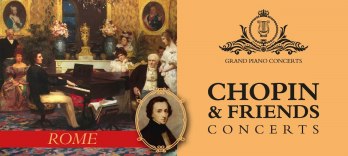 Chopin und italienische Freunde mit traditionellem italienischem Abendessen