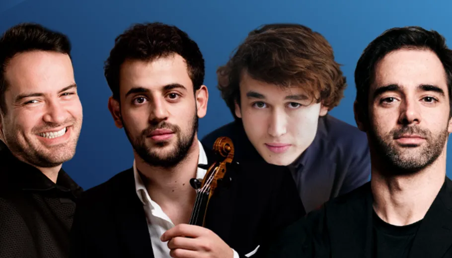 Marc Bouchkov, Daniel Lozakovich et Yamen Saadi